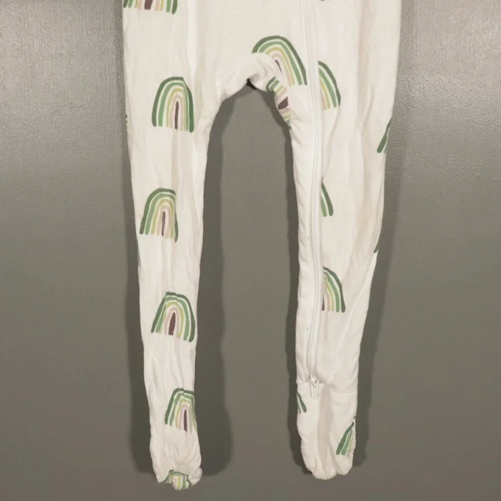 EUC Kyte Baby Green Rainbow Footie Size 6M-12M - Picture 8 of 9